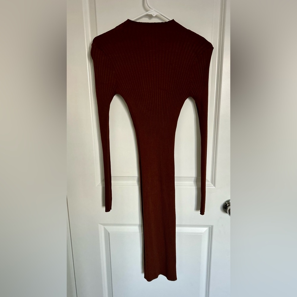 Forever 21 Rust Long Sleeve Dress